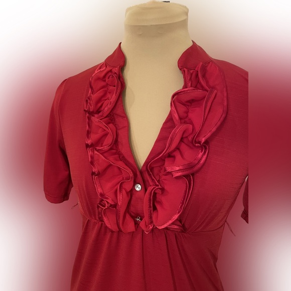 HeartSoul Ruffle Front Blouse - Picture 2 of 7